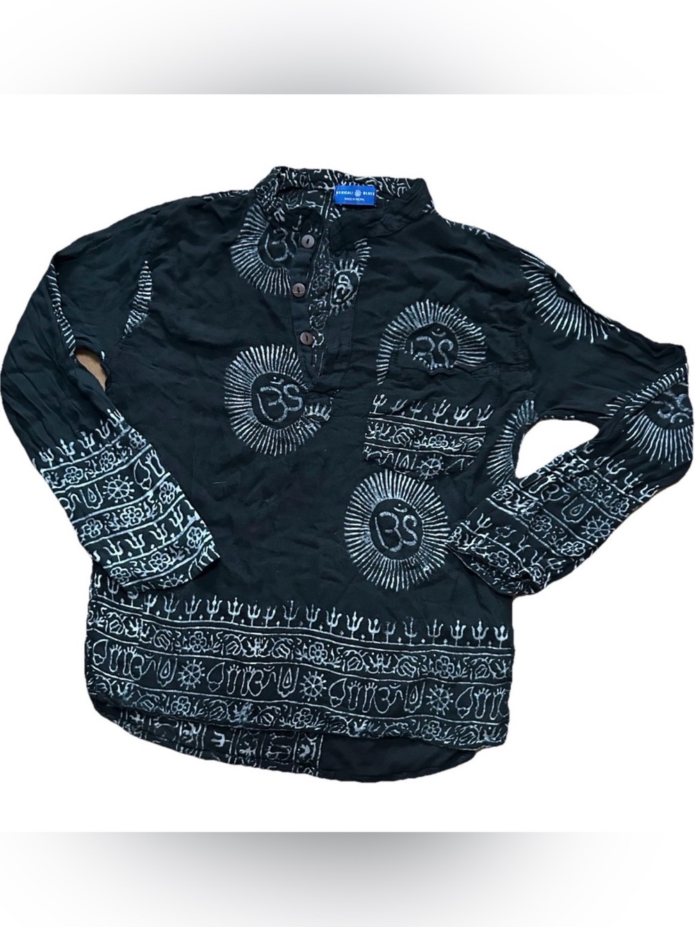 Mexicali Blue’s Women's boho style Black and Gray Patterned beach summer Tunic